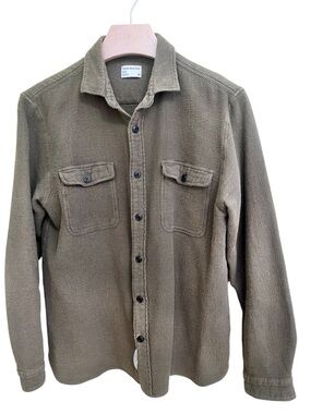 Frank & Oak Olive Green Casual Shirt